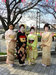隅田川の桜祭り　向島　月笛